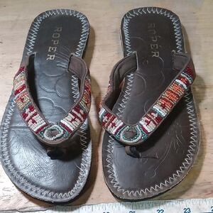 Roper Women's Multicolor Beaded Sandals